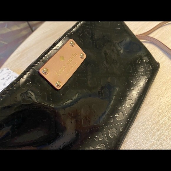 Kate Spade Patent Embossed Spade Print Crossbody - Picture 4 of 10